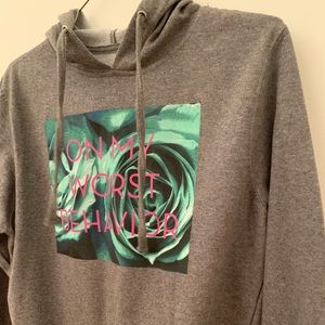 On my worst behavior gray hoodie